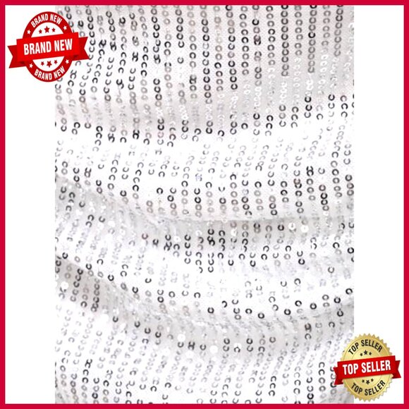 Glitter Sequin Strapless Tube Top Ruched Asymmetrical Bandeau Size Small - Picture 5 of 6